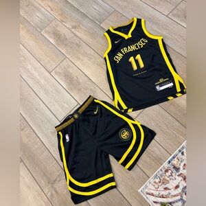 Nike Klay Thompson Golden State Warriors City Swingman jersey and shorts youth S